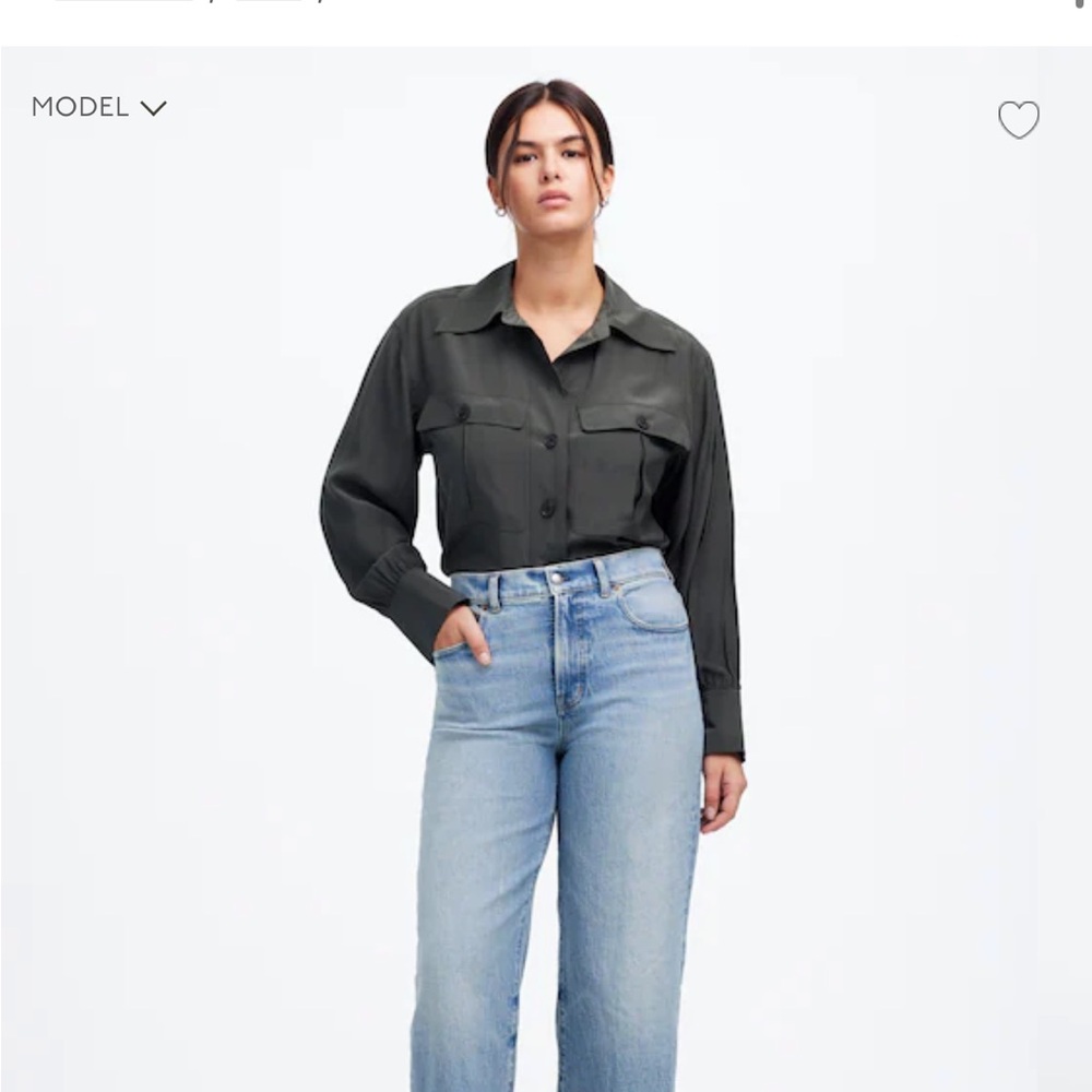 Madewell jeans perfect vintage wide leg crop size 30 NWOT